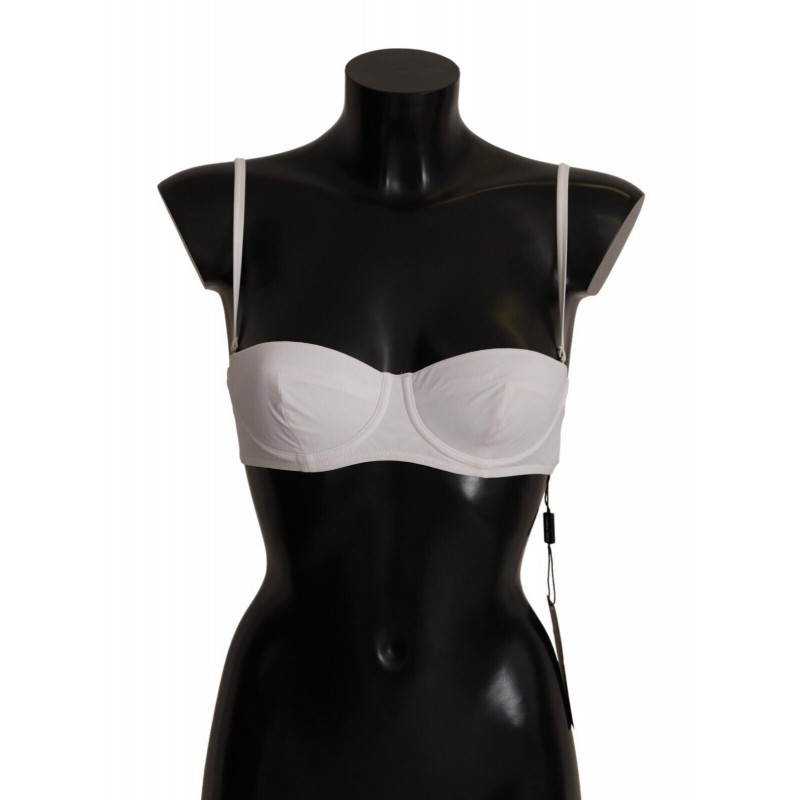 Intimo reggiseno balconcino semi-imbottito nylon bianco - IT1 - XS