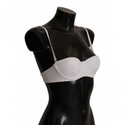 Intimo reggiseno balconcino semi-imbottito nylon bianco - IT1 - XS