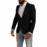 Giacca MARTINI da abito a due bottoni in broccato nero - IT44 - XS