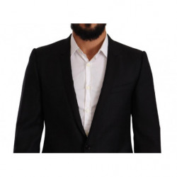 Giacca monopetto in lana nera ORO - IT50 - L