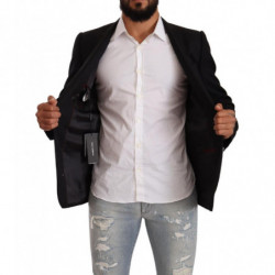 Giacca monopetto in lana nera ORO - IT50 - L