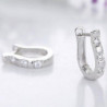 Coppia orecchini donna a ferro di cavallo con Strass - Colore Argento