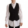 Top in poliestere senza maniche con bottoni neri - IT40-S