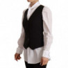 Top in poliestere senza maniche con bottoni neri - IT40-S