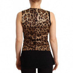 Top in lana con gilet senza maniche con bottoni neri - IT40-S
