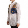 Top in cotone con gilet decorato multicolor - IT38-XS