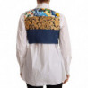 Top in cotone con gilet decorato multicolor - IT38-XS