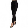 Pantaloni a vita alta cropped decorati con bottoni neri - IT40-S