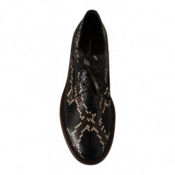 Scarpe da uomo in pelle esotica derby marrone - EU44/US11