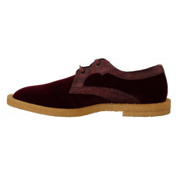 Scarpe in pelle esotica di velluto bordeaux - EU44/US11