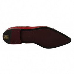 Scarpe con nappe in pelle rossa esotica - EU44/US11