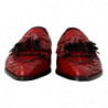 Scarpe con nappe in pelle rossa esotica - EU44/US11