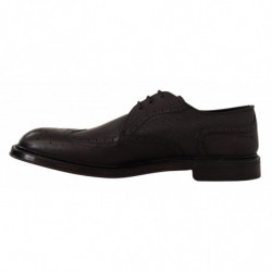 Scarpe derby in pelle viola con punta alare - EU44/US11