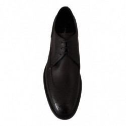 Scarpe derby in pelle viola con punta alare - EU44/US11