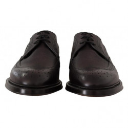 Scarpe derby in pelle viola con punta alare - EU44/US11