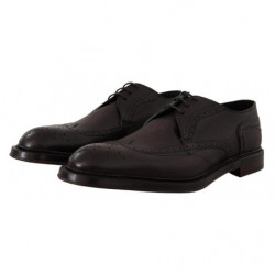 Scarpe derby in pelle viola con punta alare - EU44/US11