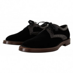 Scarpe in pelle esotica di velluto nero - EU44/US11