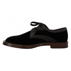 Scarpe in pelle esotica di velluto nero - EU44/US11