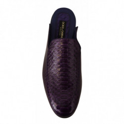 Scarpe con diapositive in pelle esotica viola - EU44/US11