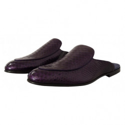 Scarpe con diapositive in pelle esotica viola - EU44/US11