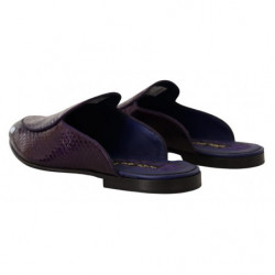 Scarpe con diapositive in pelle esotica viola - EU44/US11