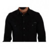 Camicia in denim elasticizzato di cotone sottile nero - IT41 - L