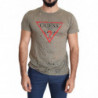 T-shirt casual traforata da uomo stampa logo elasticizzato cotone m