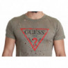 T-shirt casual traforata da uomo stampa logo elasticizzato cotone m