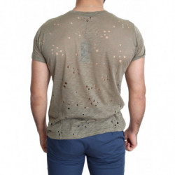 T-shirt casual traforata da uomo stampa logo elasticizzato cotone m