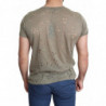 T-shirt casual traforata da uomo stampa logo elasticizzato cotone m