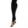 Pantaloni skinny da donna a vita alta in lana nera - IT40-S