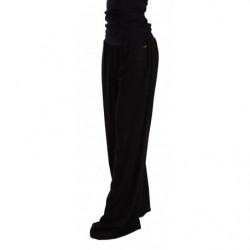 Pantaloni lunghi neri dritti a vita alta - IT40-S