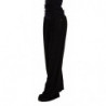 Pantaloni lunghi neri dritti a vita alta - IT40-S