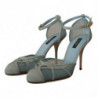 Scarpe sandali tacco cinturino alla caviglia rete blu - EU39/US8.5