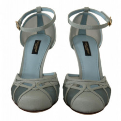 Scarpe sandali tacco cinturino alla caviglia rete blu - EU39/US8.5