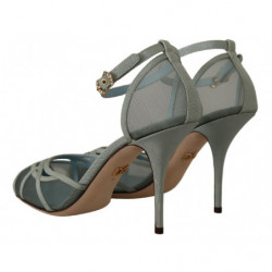 Scarpe sandali tacco cinturino alla caviglia rete blu - EU39/US8.5