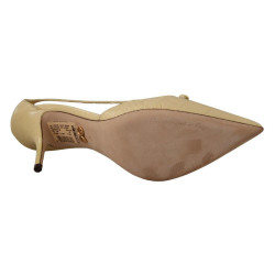 Scarpe décolleté tacco spillo pelle esotica gialla - EU39/US8.5