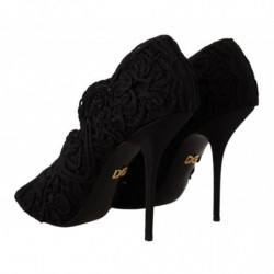 Scarpe open toe con décolleté Cordonetto Ricamo nere - EU40/US9.5