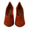 Scarpe décolleté tacco largo pelle scamosciata marrone - EU39/US8.5