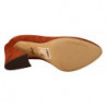 Scarpe décolleté tacco largo pelle scamosciata marrone - EU39/US8.5