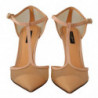 Scarpe décolleté tacco spillo cinturino T rete beige - EU39/US8.5