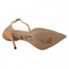 Scarpe décolleté tacco spillo cinturino T rete beige - EU39/US8.5