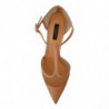 Scarpe décolleté tacco spillo cinturino T rete beige - EU39/US8.5