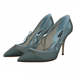 Scarpe tacco catena maglia blu Décolleté Mary Jane - EU39/US8.5