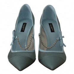 Scarpe tacco catena maglia blu Décolleté Mary Jane - EU39/US8.5