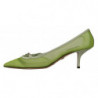 Scarpe con tacchi e catene in pelle a rete verde - EU39/US8.5