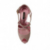 Scarpe con sandali con tacco e cinturino glitterati rosa - EU39/US8.5