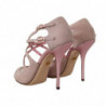 Scarpe con sandali con tacco e cinturino glitterati rosa - EU39/US8.5