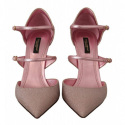 Sandali con cinturino glitterati rosa Mary Jane Shoes - EU39/US8.5