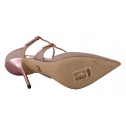 Sandali con cinturino glitterati rosa Mary Jane Shoes - EU39/US8.5